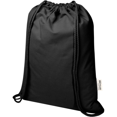 Logo trade promotional giveaways picture of: Oregon Blend 140 g/m² GRS recycled drawstring bag 5L