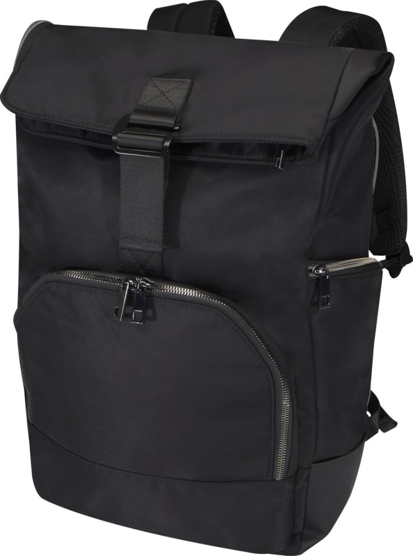 Logo trade promotional gifts picture of: Rhine 15” GRS recycled rolltop backpack 18L