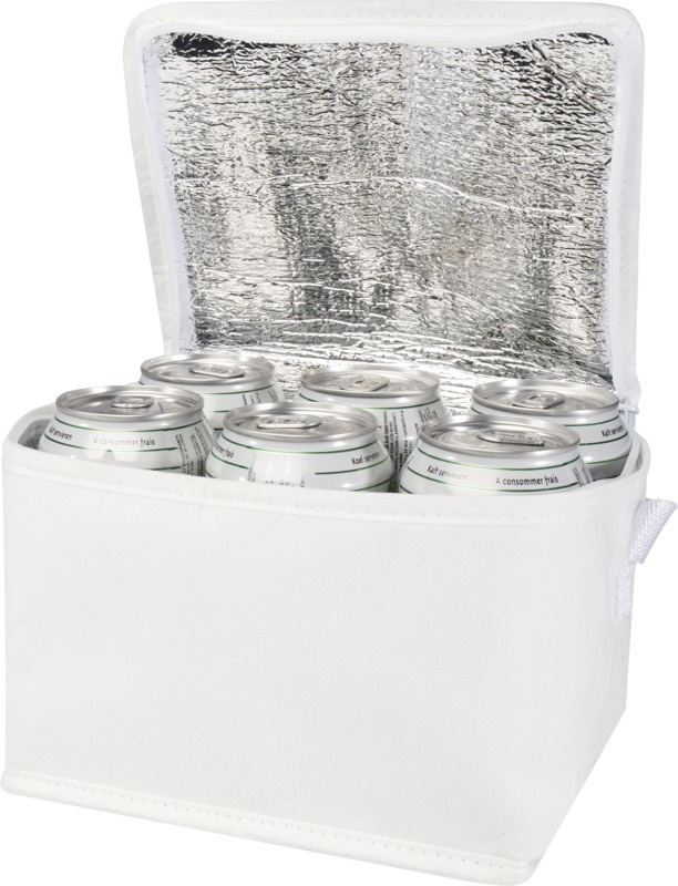 Logo trade promotional product photo of: Spectrum 6-can recycled non-woven cooler bag 4L