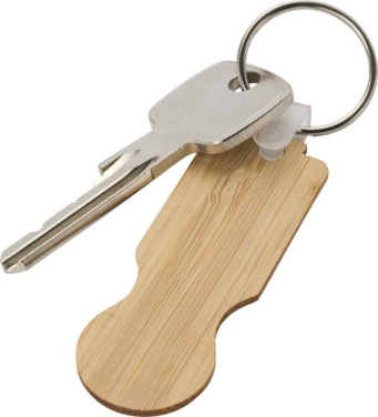 Logotrade corporate gift image of: Ronan bamboo trolley keychain