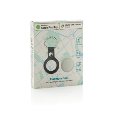 Logo trade corporate gifts picture of: Findmate Dual RCS recycled plastic item finder IPX 5