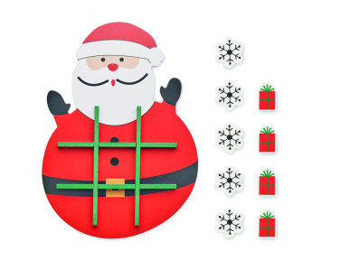 Logo trade promotional merchandise picture of: Christmas wooden tic tac toe