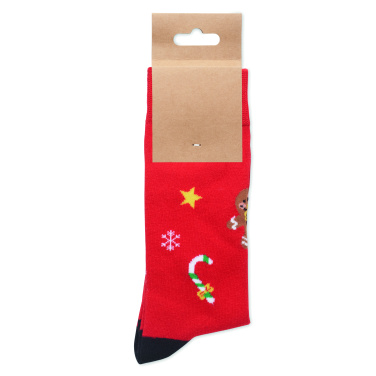 Logo trade business gifts image of: Pair of Christmas socks L