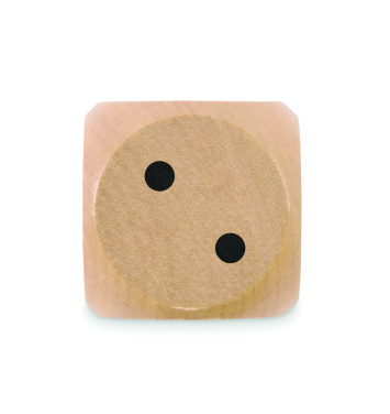Logo trade business gifts image of: Schima wooden dice 5cm dia
