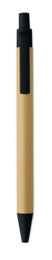 Logo trade promotional items picture of: Push button ball pen in bamboo