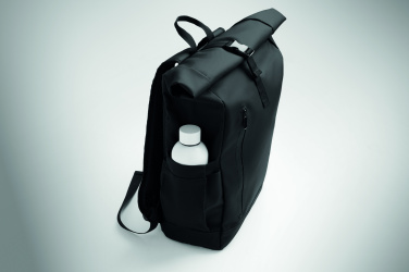 Logotrade promotional giveaway picture of: Rolltop laptop rucksack 600D