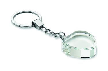 Logotrade promotional giveaway image of: Glass heart award key ring