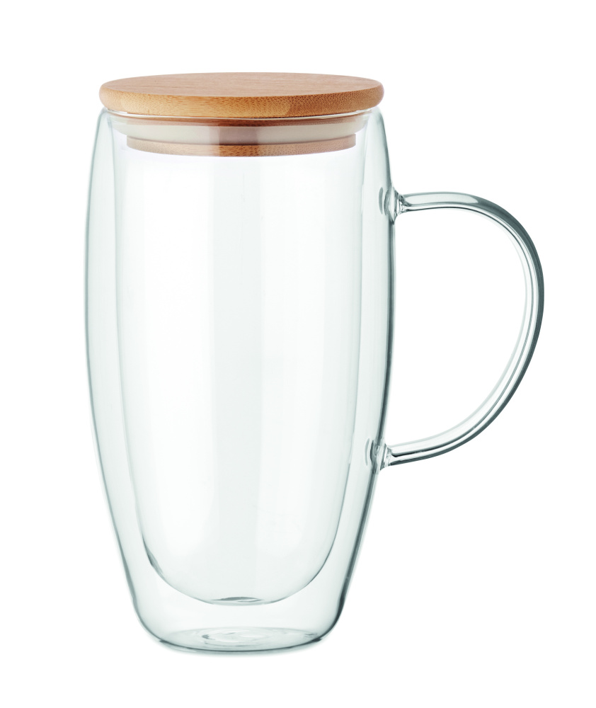 Logotrade promotional giveaways photo of: Double wall glass mug 450ml