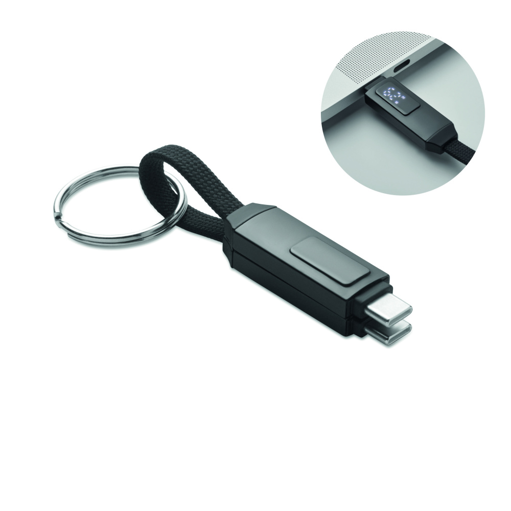 Logo trade corporate gift photo of: 60W charging cable keyring