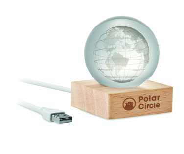 Logo trade corporate gifts image of: LED globe glass ball