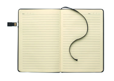 Logotrade promotional giveaway image of: A5 notebook w/ integrated USB