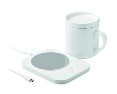 Logotrade promotional giveaway image of: Wireless charger mug warmer set