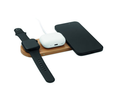 Logo trade promotional gifts image of: 3 in 1 15W wireless charger