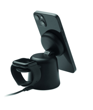 Logotrade promotional product image of: 3 in 1 wireless charger 15W