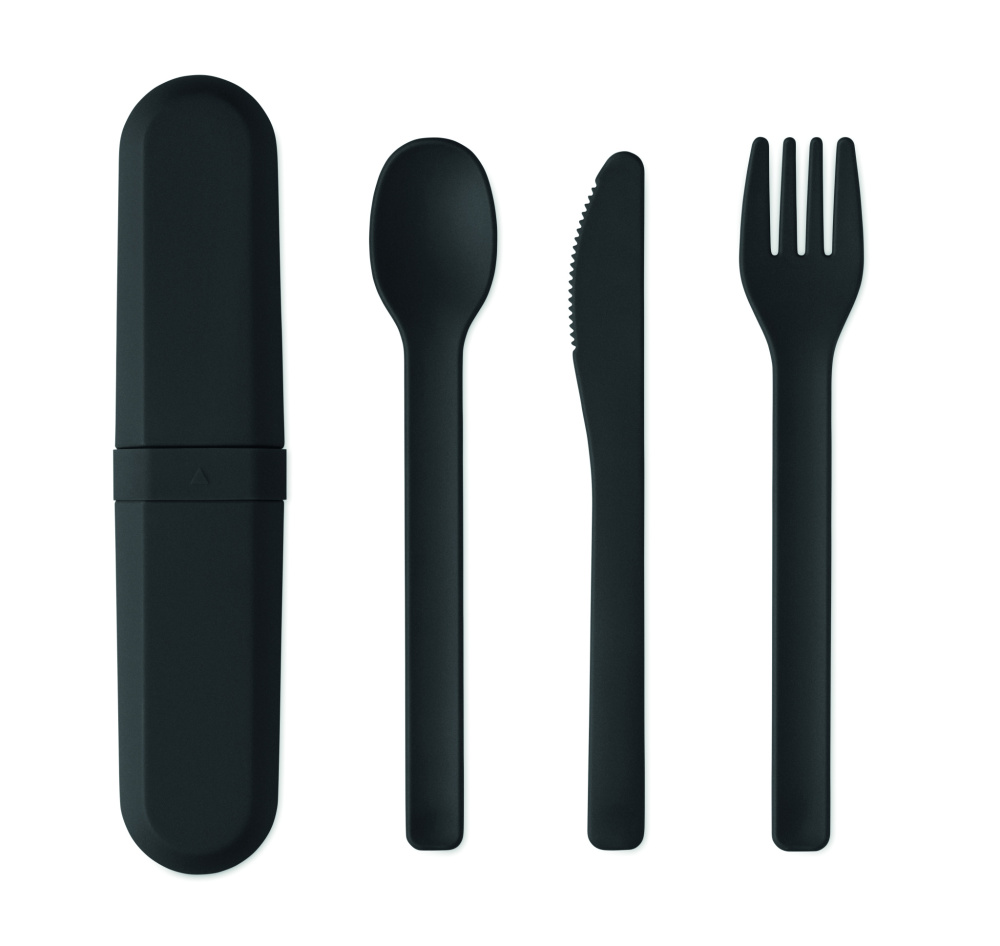 Logotrade promotional products photo of: Cutlery set and case in PLA