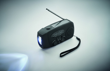 Logo trade advertising product photo of: Portable radio SOS with LED torch
