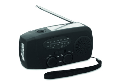 Logotrade promotional gift picture of: Portable radio SOS with LED torch