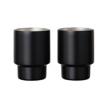 Logotrade promotional gift picture of: VINGA Nagano RCS  recycled SS mugs, set of 2