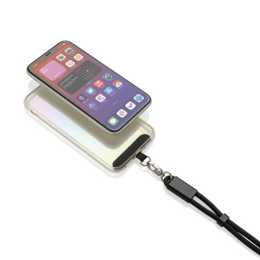 Logo trade promotional items image of: LoopAmp RCS RPET adjustable phone wrist strap 60W cable
