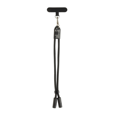 Logotrade promotional merchandise picture of: LoopAmp RCS RPET adjustable phone wrist strap 60W cable