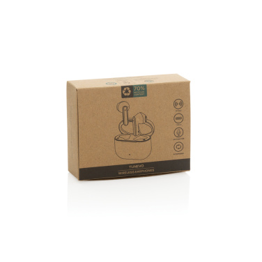 Logo trade promotional gift photo of: Tunevo RCS recycled plastic wireless earbuds