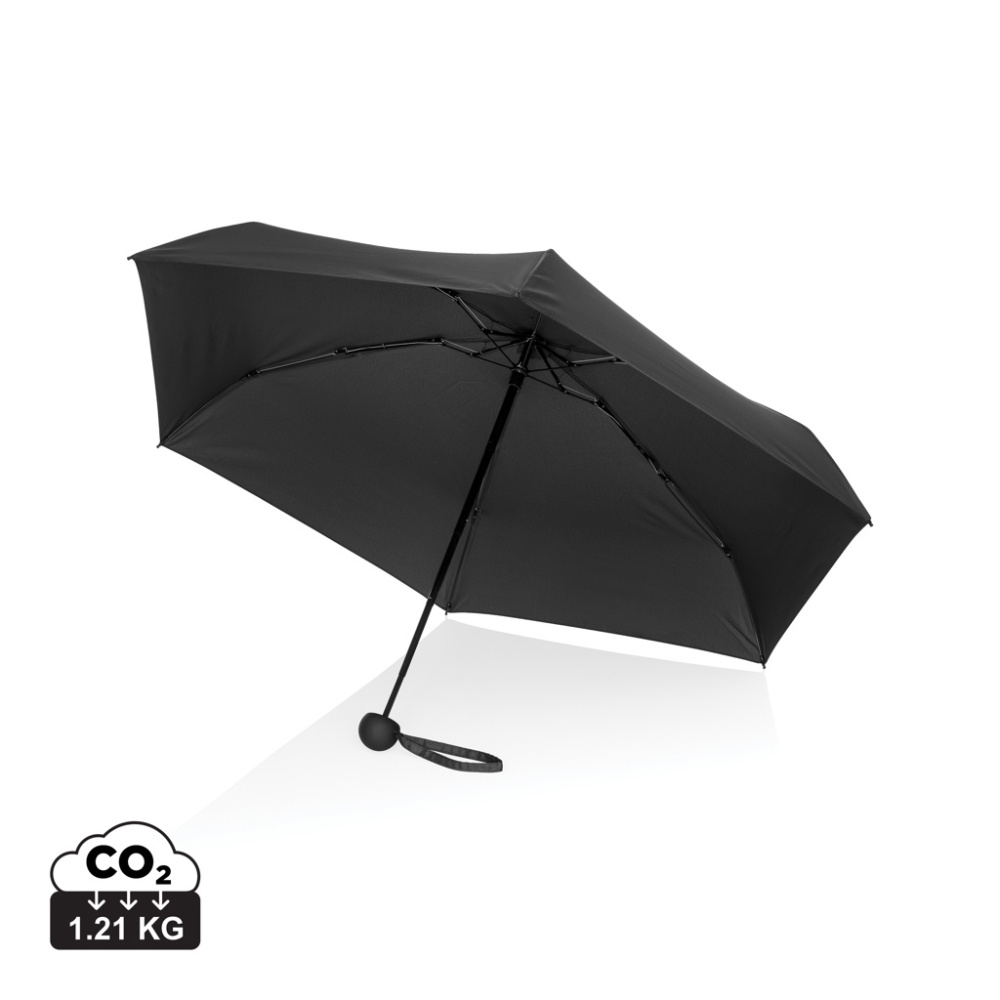 Logotrade promotional giveaway image of: 19.5" Aware™ RPET super mini manual 190T Pongee umbrella