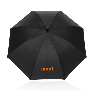 Logo trade promotional item photo of: Swiss Peak Vero Aware™ RPET 25” umbrella w luxe handle