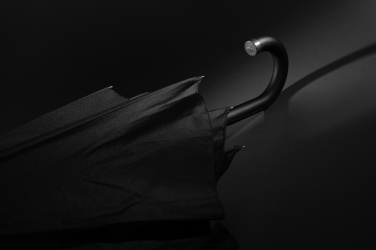 Logo trade promotional giveaways image of: Swiss Peak Vero Aware™ RPET 25” umbrella w luxe handle