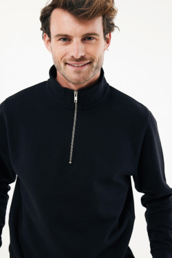 Logotrade business gift image of: IQONIQ Elgon recycled cotton quarter zip sweater