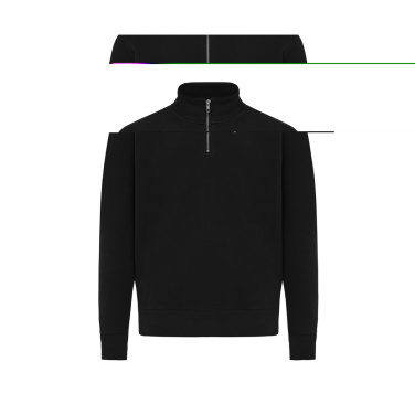 Logo trade advertising products picture of: IQONIQ Elgon recycled cotton quarter zip sweater