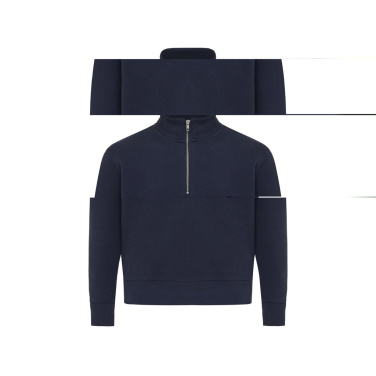 Logo trade promotional gift photo of: IQONIQ Elgon recycled cotton quarter zip sweater