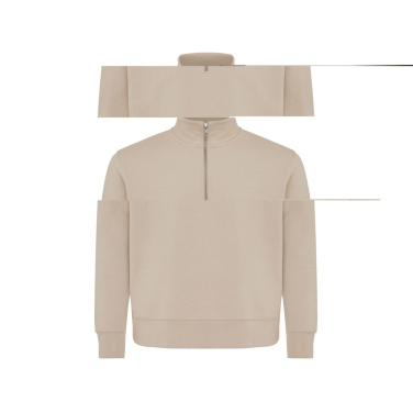 Logo trade business gifts image of: IQONIQ Elgon recycled cotton quarter zip sweater