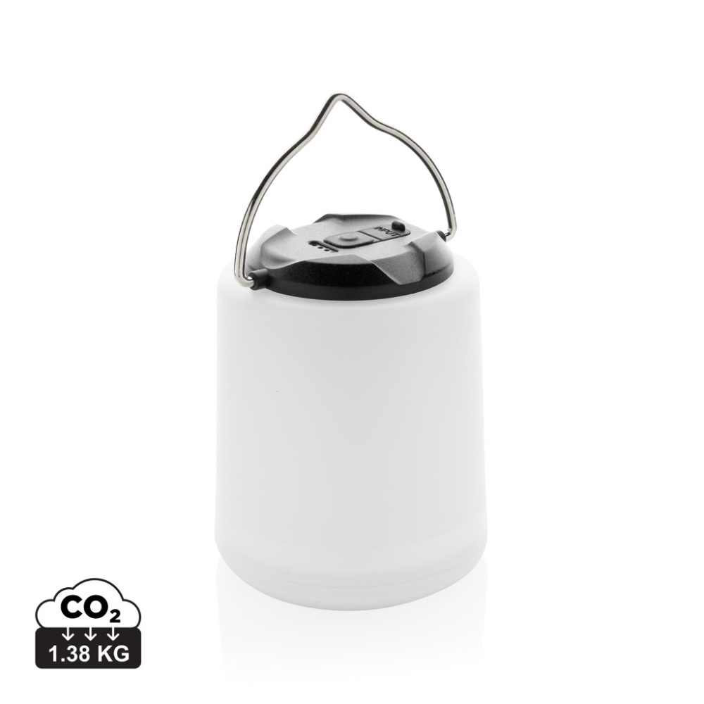 Logotrade promotional merchandise picture of: Limio RCS recycled plastic portable re-chargeable table lamp