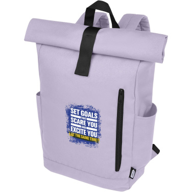 Logotrade promotional gift image of: Byron 15.6" GRS RPET roll-top backpack 18L