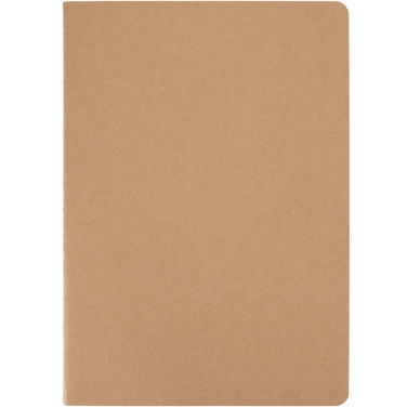 Logotrade promotional giveaway image of: Slyk A5 kraft cahier notebook with ruled pages