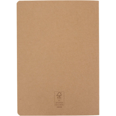 Logo trade promotional item photo of: Slyk A5 kraft cahier notebook with ruled pages