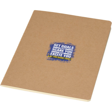 Logo trade promotional giveaways picture of: Slyk A5 kraft cahier notebook with ruled pages