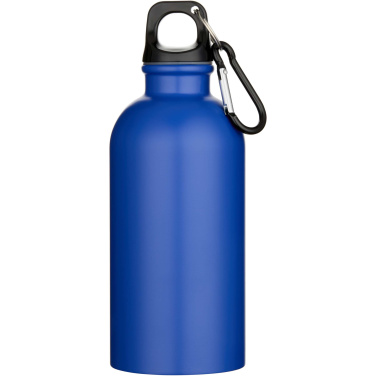 Logotrade corporate gifts photo of: Oregon 400 ml matte RCS recycled single wall stainless steel water bottle with carabiner