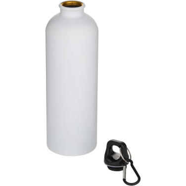 Logotrade promotional merchandise picture of: Oregon 750 ml matte RCS recycled single wall stainless steel water bottle with carabiner