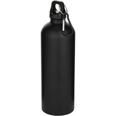 Logo trade advertising product photo of: Oregon 750 ml matte RCS recycled single wall stainless steel water bottle with carabiner