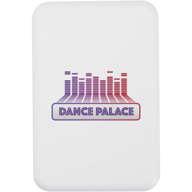 Logo trade promotional merchandise image of: Acrab 5000 mAh 15W magnetic wireless power bank with 20W PD - made from recycled plastic