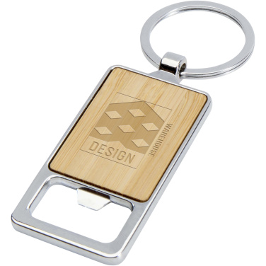 Logotrade corporate gift image of: Snapper bamboo keychain with bottle opener