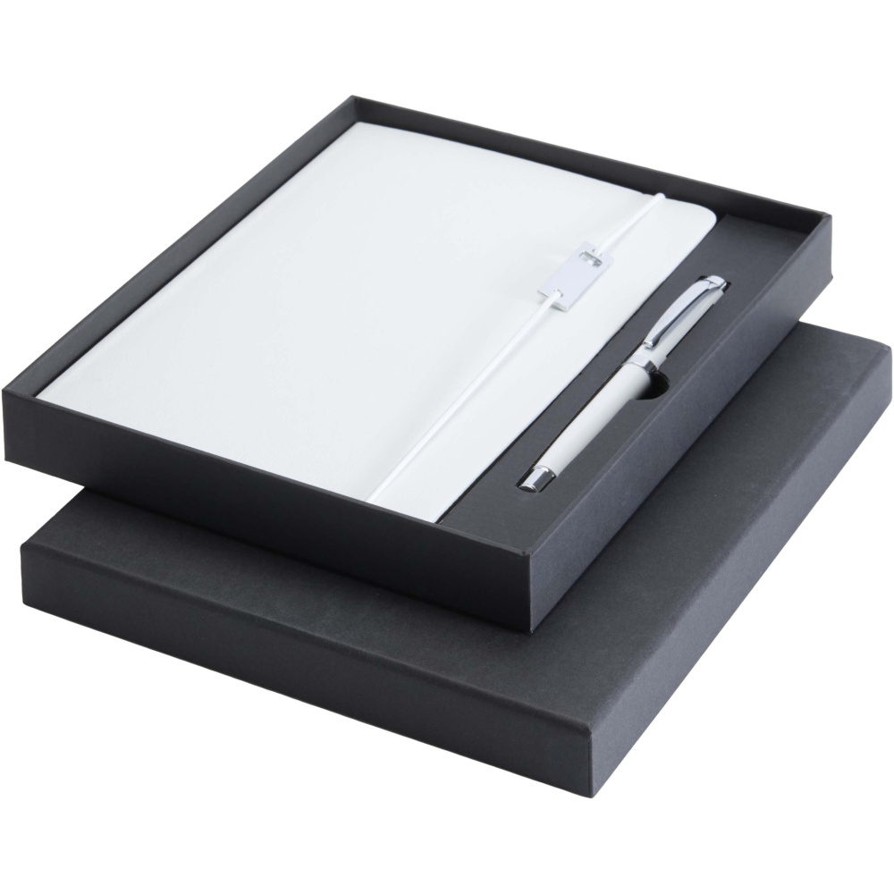 Logotrade advertising product image of: Legato Elegance A5 hard cover notebook and rollerball pen set
