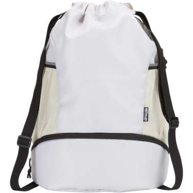Logotrade advertising product image of: Nomad GRS recycled sports drawstring bag with bottom compartment 18L
