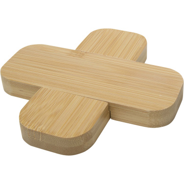 Logo trade promotional item photo of: Croc bamboo trivet - small