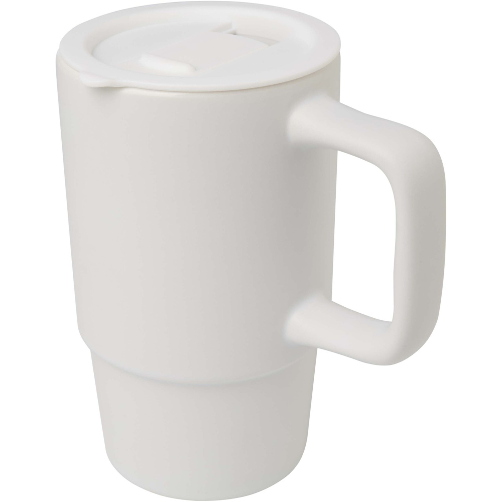 Logotrade advertising product picture of: Carter 450 ml ceramic mug with plastic lid