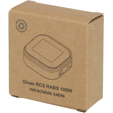 Logo trade promotional items picture of: Gloas 5-in-1 recycled retractable data sync and 100W fast charge cable with smartphone tool kit