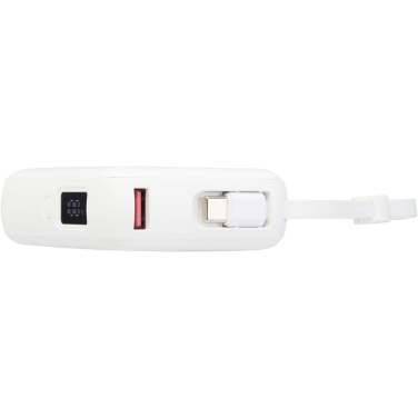 Logo trade promotional item photo of: Acrux 10.000 mAh 35W tablet power bank with built in Type-C cable - made from recycled plastic