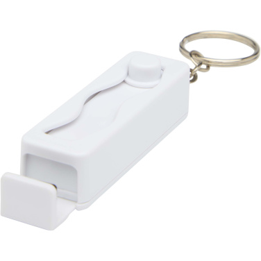Logo trade promotional merchandise picture of: Aggia recycled plastic phone stand with fidget toy