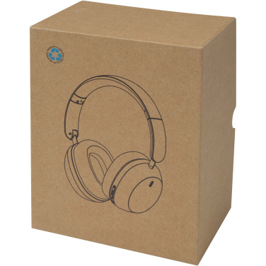 Logo trade promotional merchandise picture of: Hoggar recycled plastic over-ear foldeable ANC and ENC headphones